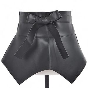Plus Size Vegan Leather Corset Wrap Statement Belt